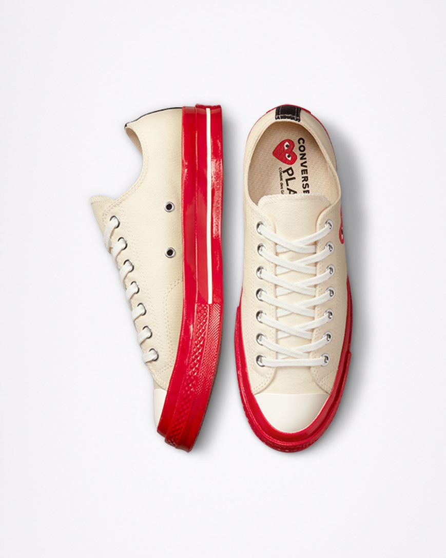 Tenis Converse x Comme des Garçons PLAY Chuck 70 Cano Baixo Masculino Vermelhas | PT J0P0T17